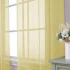 Sheer Curtains 63 Inches Long 2 Panels Set  Semi 40 w X 63 l  pack Of 2  Yellow