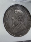 1892 South Africa 5 Shillings Silver Coin Single Shaft Graded Au 50 By Ngc