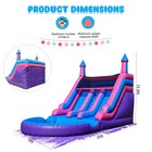 21ft Commercial Pvc Inflatable Double  Water Slide With Blower For Kids Adults