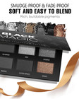 Black Smoky Eye Shadow Palette - 8 Color Dark Grey Smokey Eyeshadow For Goth Mak