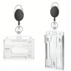 Clear Id Badge Holder Heavy Duty Retractable Reel Card Wallet Pass Case Sleeve