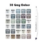 30 10colors Gray Tone Set Matching Art Markers Brush Pen Sketch  Based Markers D