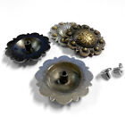 Western Saddle Horse Tack Antique Engraved Berry Conchos Screw Back Multi Size 