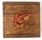 Vintage Pyrography Burnt Wood Hankie Handkerchief Box Hinged Lid Hand Painted