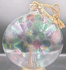 Derek Zander Large Clear Hand-blown Glass 23    Orb Globe Sculpture Tree Of Life 