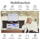 Record Player 9 In 1 3 Speed Bluetooth Vintage Turntable Cd Cassette Vinyl Pl   
