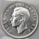 Canada 1950 25 Cents Quarter Silver Coin - Iccs Ms-64