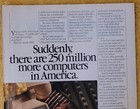 1987 At t Bell Labs 250 Million More Computers In America Vintage 8x11  Print Ad