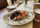 Vintage Bloomingdale s Jade Garden Floral Serving Platter 