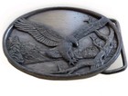 Vintage 1983 Siskiyou Buckle Co American Bald Eagle 2 5  Belt Buckle Williams Or