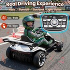 24v 10ah Kids Drift Go Kart Dual Motor Adjustable Frame Led Underglow Lights
