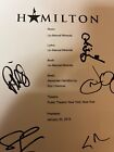 Hamilton Cast Signed Autographed Broadway Play Sheet Lin Manuel Miranda Proof