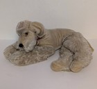 Vintage Steiff Snobby Poodle Laying 1950s Collar See Photos Dog Stuffed Animal 