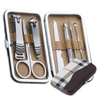 7 Pcs Pedicure   Manicure Set Nail Clippers Cleaner Cuticle Grooming Kit Case