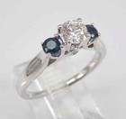 2ct Round Cut Lab Created Diamond Wedding Three Stone Ring 14k White Gold Plated