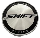 C-d01-1  4 Pack  Shift Racing Black   Silver Wheel Center Cap