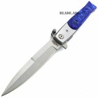 9  Everyday Carry Tactical Spring Assisted Open Pocket Knife Blue New