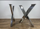 Stainless Steel Dining Table Legs   28  X-frame Table Legs  24  Set Of 2