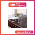 17x38 Inch Transparent Plastic Table Cloth - Clear Pvc Desk Cover Protector Pad
