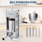 15lb 7l Manual Sausage Stuffer Vertical Meat Filler 304 Stainless Steel Maker Us