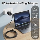 Australia New Zealand Power Plug Adapter- 3 Pack Type I Plug Adapter For Usa 