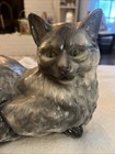 Vintage Gray Ceramic 14    Cat With Green Eyes Eley Mold Number 20