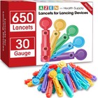 650 Pcs Multicolored 30 Gauge Lancets For Diabetes Testing  Blood Sugar Lancing