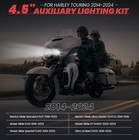 Led Auxiliary 4 5  Spot Fog Light Bracket Fit For Harley Street Electra Glide   