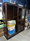 C1920 Vintage Birch Upright Vitrine Like Cabinet E H Sheldon Co  80   h X 71 X 18   