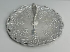 Arthur Court Designs 12  Metal Grape Silver aluminum Large Cookie Tray W handle
