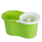 Mop Bucket Set Rolling Spin   2x Easy Wring Microfiber Mop Head Replacement