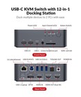 Idock C10 Kvm Switch Docking Station Usb-c W  Usb 3 0  4k Dual Monitor