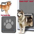 Large Medium Pet Dog Cat Door Flap Magnetic Lockable Sliding Screen Gate Frame
