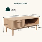 Coffee Table With Storage  Wood Rectangular Coffee Tables With Shelf And Drawer