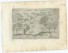 Antique Map  lago De Com   como - Italy  Francesco Valegio-d  Rascicotti  C 1598