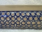     boleslawiec Polish Pottery-oval Planter-handmade Blue Floral-13 1 Signed     