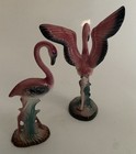 Mcm 2 Pink Flamingo Figurines Maddux  California Ceramic