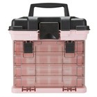 Durable Plastic Storage Crafts Or Beads Removable Trays Compartments Pink