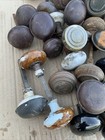Vintage Steel Brass Porcelain Door Knobs   Spindles Lot Of 50  Crafts    
