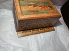 Scotty Dog Mountain Scene Puzzle Box Secret Box Wooden Keepsake Antique