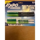 New Expo 4ct Fine Mixed 2 Dry Erase  2 Wet Erase Markers Assorted Green 