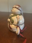 Tracy Porter Snowman Christmas Decor 3pc Stacking Teapot  Jingle Bell