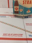 Vintage 1960s Cragmont Straws Paper Striped With Box Movie Prop 60s Theme Party 