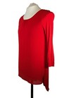 Phase Eight Womens Long Sleeve Chiffon Drape Dress Top Red Loose Baggy Size 8