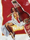 Vintage Rare Miller Genuine Red Beer Poster 29x 20    Pinup Girl Some Damage 1995
