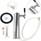 Single Tap Draft Beer Tower  Stainless Core Beer Faucet 3   Flange