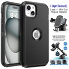 For Iphone 15 Plus Case Shockproof Heavy Duty Rugged Hard Cover Car Phone Holder
