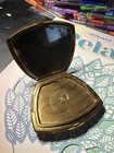 Vintage Elgin American Gold Tone Powder Compact Etched Floral Design