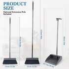 Broom And Dustpan Set  48-inch Long Handle With Stand-up Dustpan Combo Set 