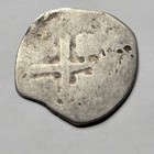 1713 Dated Cob 1 Real Potosi Bolivia Genuine Spanish Colonial Silver Nice  v669